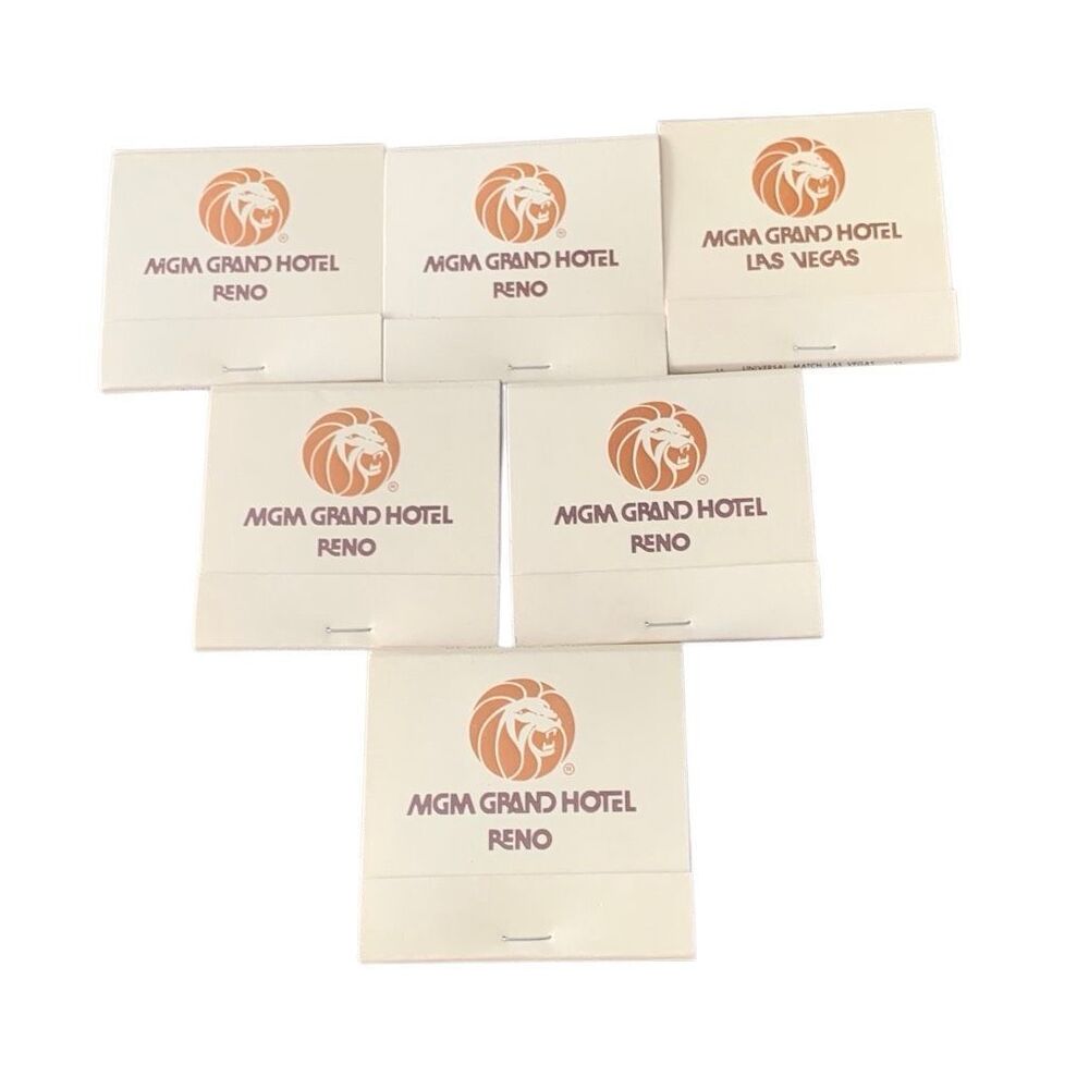 Vintage Matchbook MGM Grand Hotel The Perfect Promotional Matchbook Lot of 6